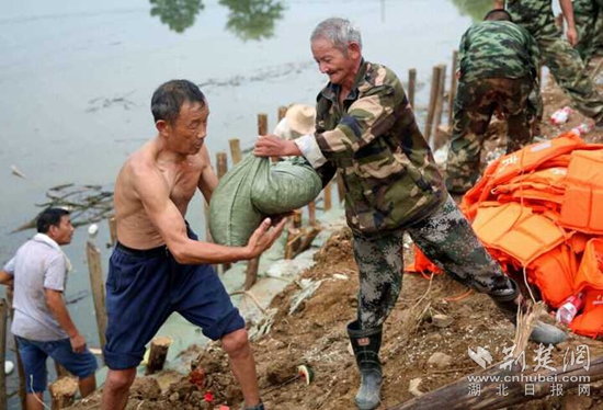 軍民協(xié)防，保衛(wèi)家園。20160713省武警部隊(duì)馳援高橋河河頭村截流港潰口。_副本.jpg